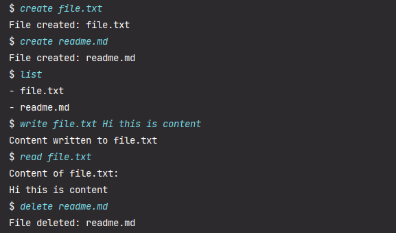 Command-Line-File-System